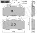 metelli 22-0651-1 Bremsbelagsatz für Scheibenbremse Bremsbelagsatz 