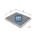 Innenraumfilter Aktivkohlefilter 54.162.00 UFI für ABARTH ALFA ROMEO CITROËN