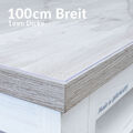 ANRO Tischschutzfolie 1mm 100cm Breite Transparent Tischdecke Weich PVC Folie