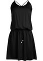 Neu Strandkleid aus nachhaltiger Viskose Gr. 36 Schwarz Sommerkleid Mini-Kleid
