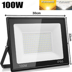 LED Flutlicht Fluter Strahler IP65 Außen Scheinwerfer Außenleuchte Lampe Garten 