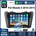 DAB+ AI 4+64G CarPlay Autoradio Android 15 GPS NAVI RDS BT Für Mazda 5 2010-2015