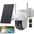 2K 3MP Kabellose WLAN Überwachungskamera Aussen 360° PTZ Solar/Akku Kamera PIR