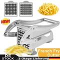Pommesschneider Kartoffelschneider Pommes Edelstahl mit 2 Schneideeinsätzen DE