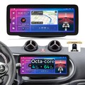 12.3" 4+64G Android 15 Autoradio Carplay Navi +Kam Für Smart Fortwo 453 High-End