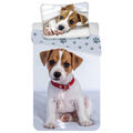Bettwäsche Hund Puppy 3D-Optik Bettgarnitur Welpe Baumwolle 140x220 /70x90cm NEU