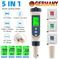 5-IN-1 Digital PH Wert+TDS-EC Wasser Messgerät Tester Meter Aquarium Pool Prüfer