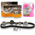 Conti Wasserpumpe Zahnriemensatz + 5L Frostschutz für Audi A3 A4 VW Golf Tiguan