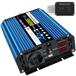 Inverter 1500W 3000W Wechselrichter 24V auf 230V Reiner Sinus Spannungswandler