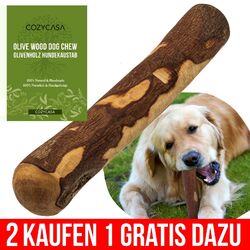 Olivenholz-Kaustab für Hunde | Holz Hundespielzeug Kauwurzel Kauknochen Vegan🛑 🔥 ZEITLICH BEFRISTET ✅ 1 GRATIS ✪✪✪✪✪ Top Bewertung