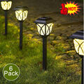 6er Set Solarleuchten Außen Garten Deko für Balkon LED Solar leuchten Solarlampe