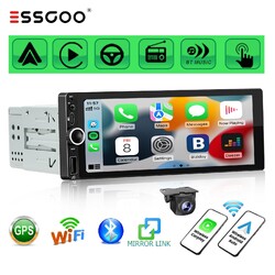 Apple Carplay Autoradio Android 13 1DIN Auto USB Kamera Navi GPS FM RDS WIFI USB