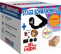 HOOK AHK für VW T5 T6 Multivan Bus 09-19 starr + 13-pol E-Satz ABE