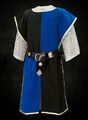 MITTELALTER SCHWARZ, BLAUER RITTER Tunika Surcoat Kreuzritter ärmellos Hallow...