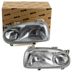 2x TYC HALOGEN H1/H1 Hauptscheinwerfer für VW GOLF III 1991-1997 links + rechts