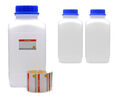 3x 4000ml Weithalsflaschen Laborflaschen Vierkantflaschen große Plastikflaschen
