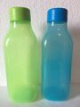 Tolles 2er Set Tupperware Flasche je 1 Liter Tupper Eco grün & blau