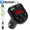 Bluetooth 5.0 FM Transmitter MP3 Modulator Player Car Kit Wireless Handsfree DHL