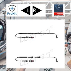 2x ORIGINAL® Topran Sensor, Raddrehzahl Vorne, Links, Rechts für Renault