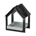 Vogelfutterhaus Vogelfutterspender Vogelfuttersäule Stahl anthrazit Garten Deko
