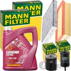 MANN INSPEKTIONSPAKET+5L MANNOL 0W-30 ÖL passend für CITROËN C3 OPEL CROSSLAND+X