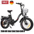 20 Zoll Elektrofahrrad 48V Elektro-Faltrad 750W Cityräder eBike 45km/h E Bike EU