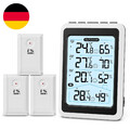 Brifit Thermometer Hygrometer Mit 3 Sensoren, Thermometer Innen Außen, Luftfeuch