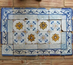 antike Fliese 19/20 Jh. Portugal, Azulejos, Tile, Tegel, Carrelage Ancien, 