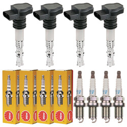 4x DELPHI Zündspule +4x NGK Zündkerze passend für Mitsubishi Colt V CJ_ CP_