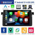 32G Android 13 Autoradio Carplay GPS WIFI RDS Kam Für BMW 3er E46 318 320 325 M3