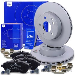 ATE BREMSSCHEIBEN BELÜFTET Ø288 + BELÄGE VORNE FÜR MERCEDES C-KLASSE W204 S204### PASSEND OHNE SPORTPAKET / OHNE AMG-SPORTPAKET ###