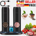 2PCS Profi Pfeffermühle Elektrische Salz und Pfeffermühle Aufladbar Gewürzmühle