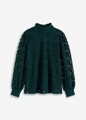 Spitzebluse in A-Linie Gr. 36 Dunkelgrün Damen Bluse Tunika Oberteil Neu*