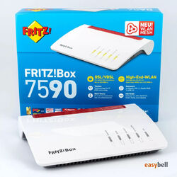 AVM FRITZ!Box 7590 DSL Modem & High End WLAN Router AC+N DECT Basis 800 Mbit/s G