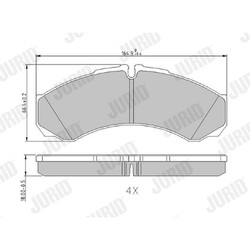 1x ORIGINAL® Jurid Bremsbelagsatz, Scheibenbremse Vorne für Iveco DAILY III