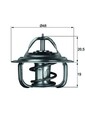 MAHLE TX 1 92D Thermostat, Kühlmittel für AUDI,CHEVROLET,CHRYSLER,DAEWOO,FSO,LAM