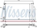 Nissens 61915 Kühler, Motorkühlung passend für FIAT OPEL Kühlung