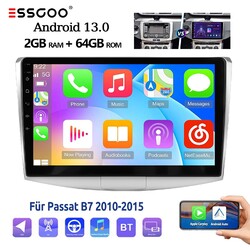 10" Android 13 2+64G Carplay Autoradio Für VW Passat B7 2010-2015 GPS NAVI FM