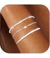 3Stück Armband Damen silber 925 silber Sterling Armbänder Geburtstagsgeschenke