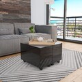 vidaXL Couchtisch Hochglanz-Schwarz 60x60x35 cm Holzwerkstoff