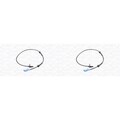 2X MAGNETI MARELLI ABS-SENSOR RADDREHZAHL HINTEN passend für CITROËN C-ELYSEE C3