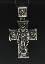 Sterling Silber Anhänger orthodoxes Kreuz massiv punziert 925 handgefertigt
