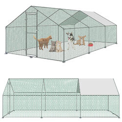 Freilaufgehege Voliere Hühnerstall Tiergehege Kleintierstall Hühnerhaus 3x6x2m
