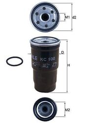 MAHLE KC100D Kraftstofffilter für MAZDA  passend für SUBARU TOYOTA
