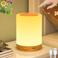 LED RGB Tischlampe Touch Dimmbar Nachtlicht USB Aufladbar Nachttischlampe Akku