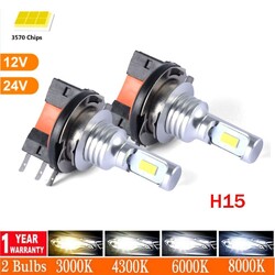2x H15 LED Glühbirne Auto Scheinwerfer Tagfahrlicht Nebel Lampe 6000K