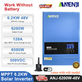 6200W Hybrid Solar Wechselrichter Off-Grid MPPT 120A 220V/230V 48V 500VDC WIFI