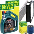 MANN INSPEKTIONSPAKET+CASTROL 5W-30 ÖL passend für HYUNDAI i40 VF CW 1.6-2.0 GDI