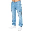Enzo Jeans gerades Bein Herren normale Passform Freizeit Arbeit Denim Hose Hose 