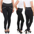 Damen Skinny Röhren Jeggings Leggings Treggings Stoffhose Stretchhose Hüfthose 